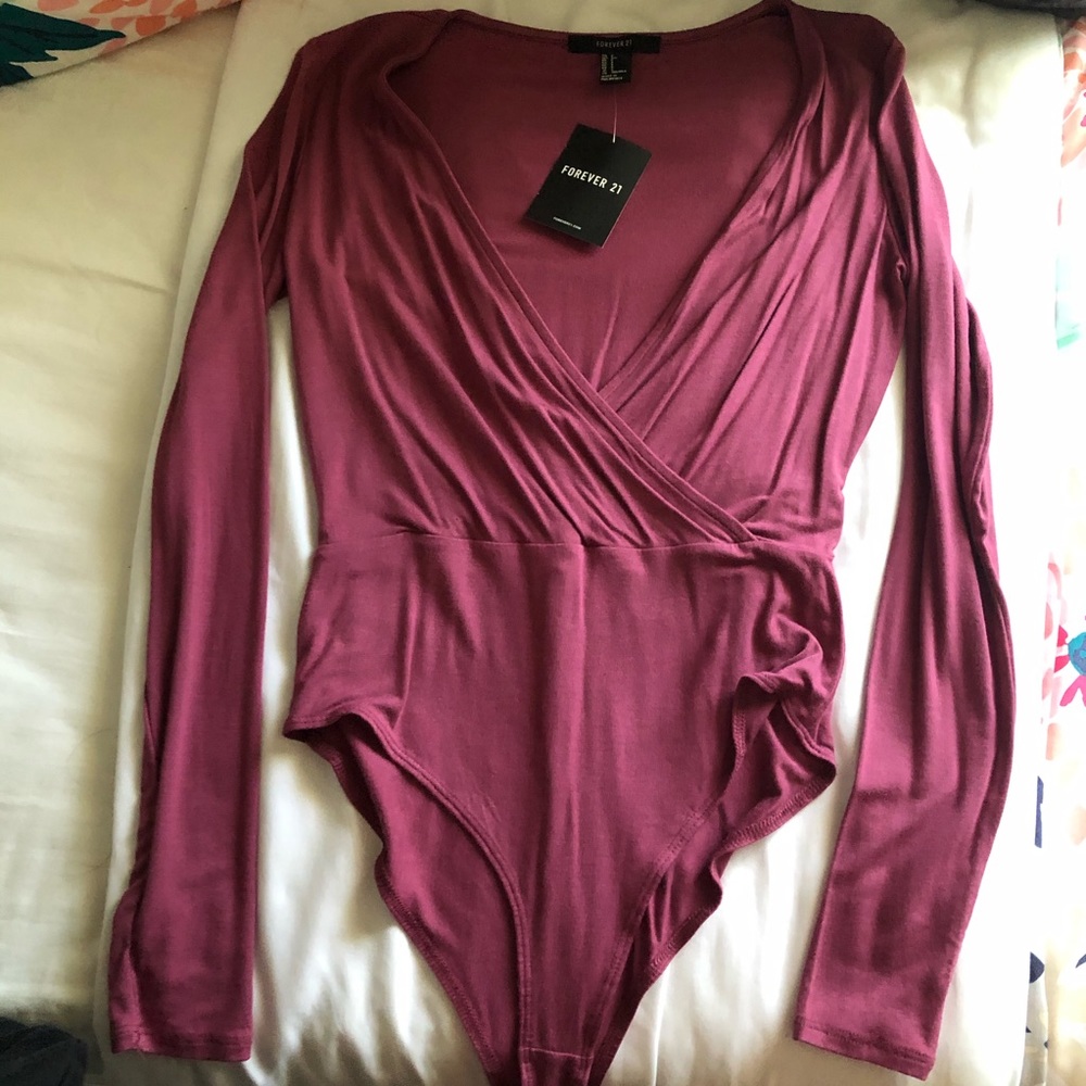 Forever 21 Surplice Bodysuit